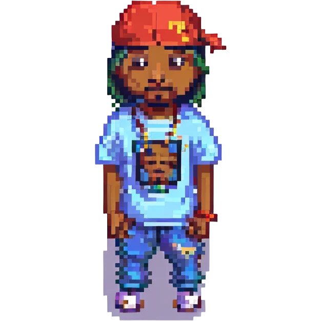 Репер 2Pac, no background emoji