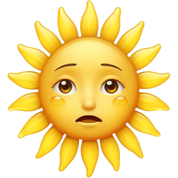 Sun emoji crying emoji