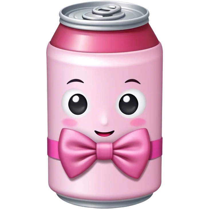 Docter pepper can with pink bow on it emoji