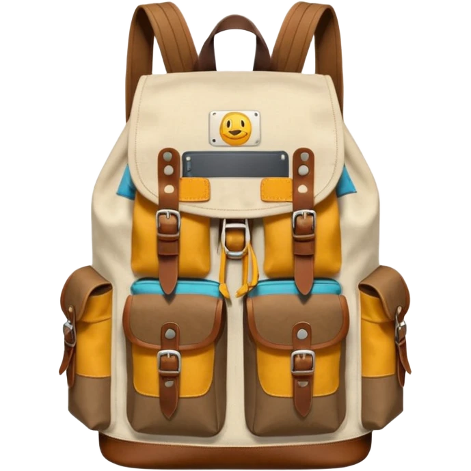 Hipster backpack emoji