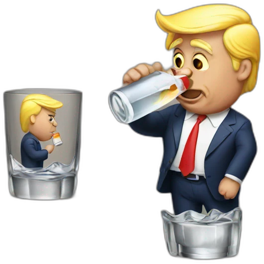 Trump drinking vodka emoji