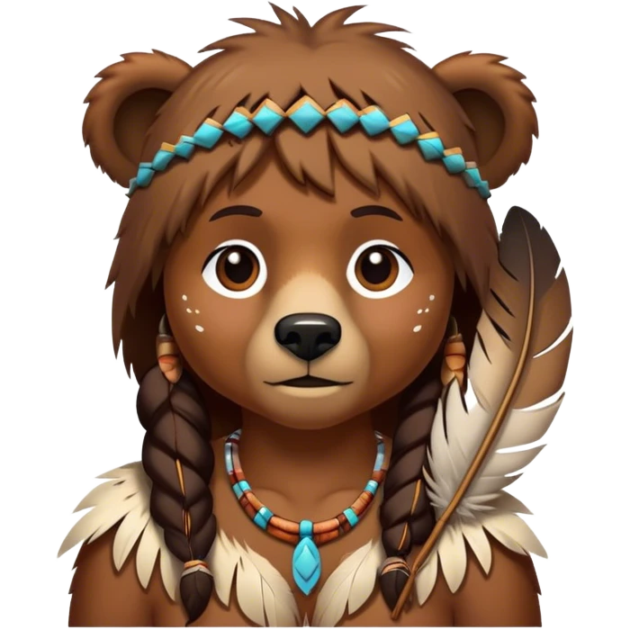carmy from the bear with native feather emoji