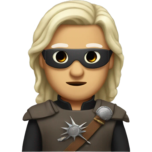 Aemond Targaryen with eye patch and straight hair emoji