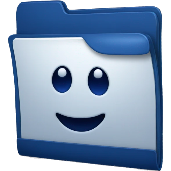 dark blue folder emoji