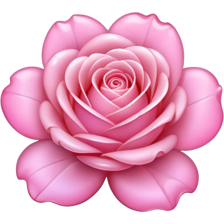 Pink Opal crystal rose flower, remove background emoji