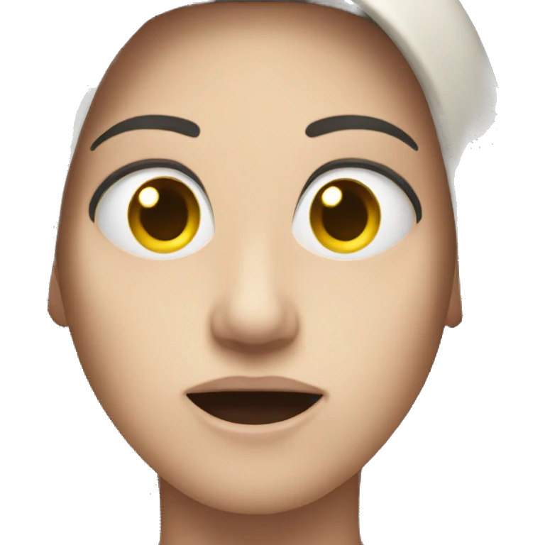 quiet emoji but its scary emoji