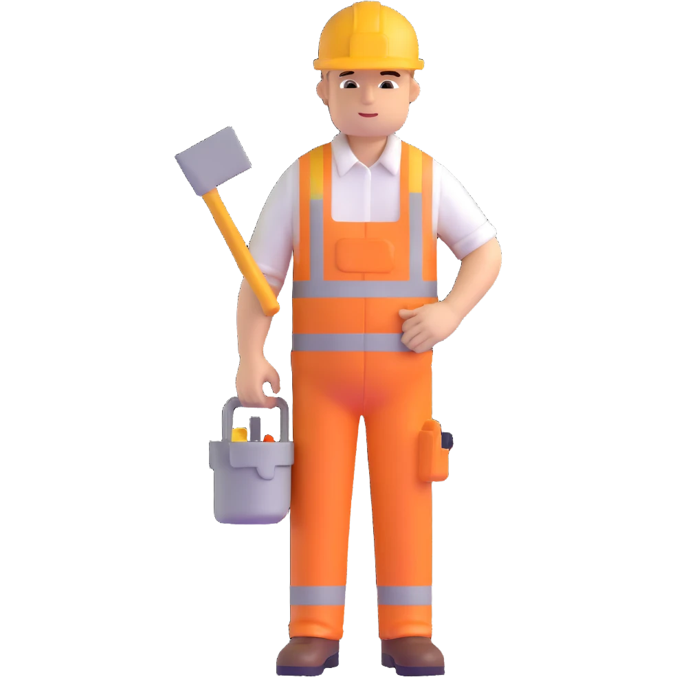 construction worker building himself emoji