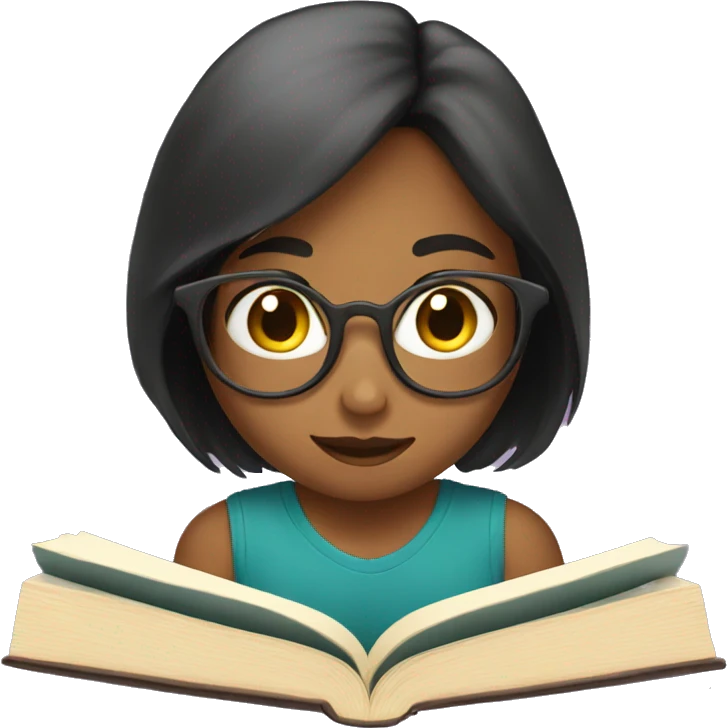 Girl reading a book emoji