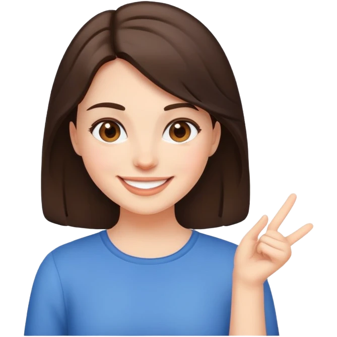 brunette girl emoji