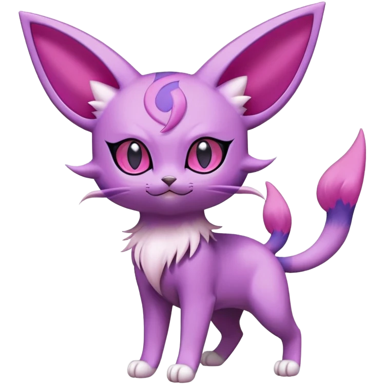Glameow-Espeon-Skitty-Pokémon-Fakémon-hybrid-creature (full body) emoji