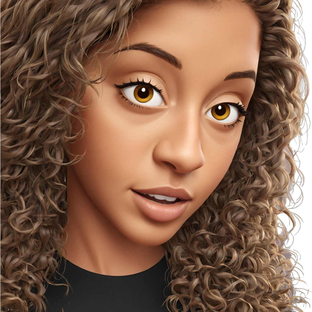 brown haired girl portrait emoji