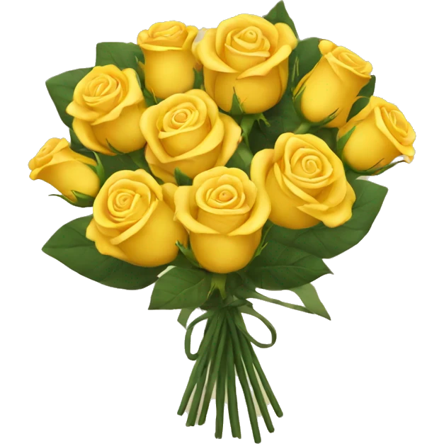Yellow rose Bouquet  emoji