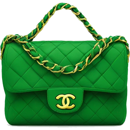 Chanel bag green emoji
