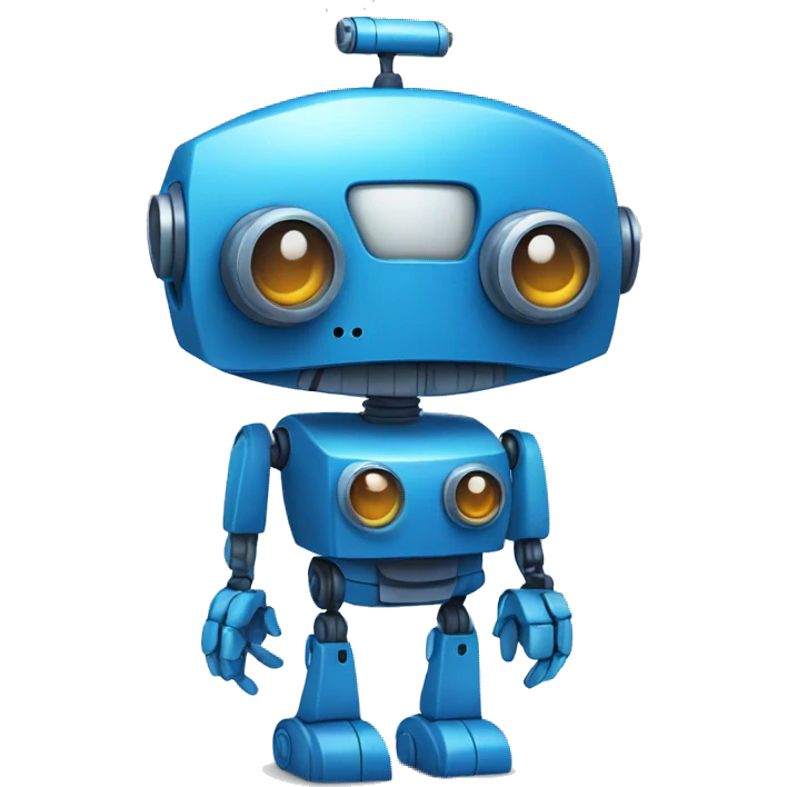 blue robot emoji