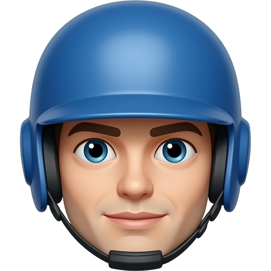 On va pas mon visage avec un casque bleu et des nœuds bleues emoji