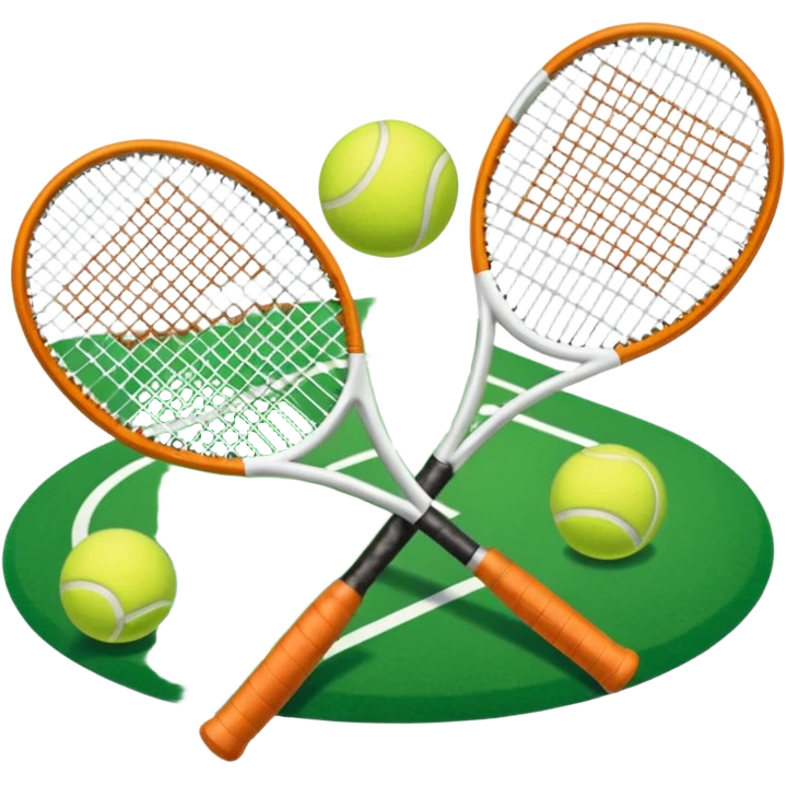 tennis rackets court and ball emoji