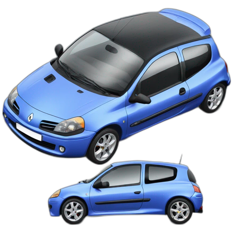 renault clio 2 renault sport blue emoji