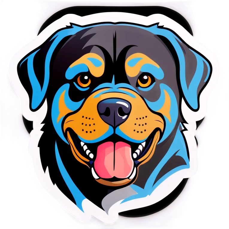 Rottweiler with Māori tattoo emoji