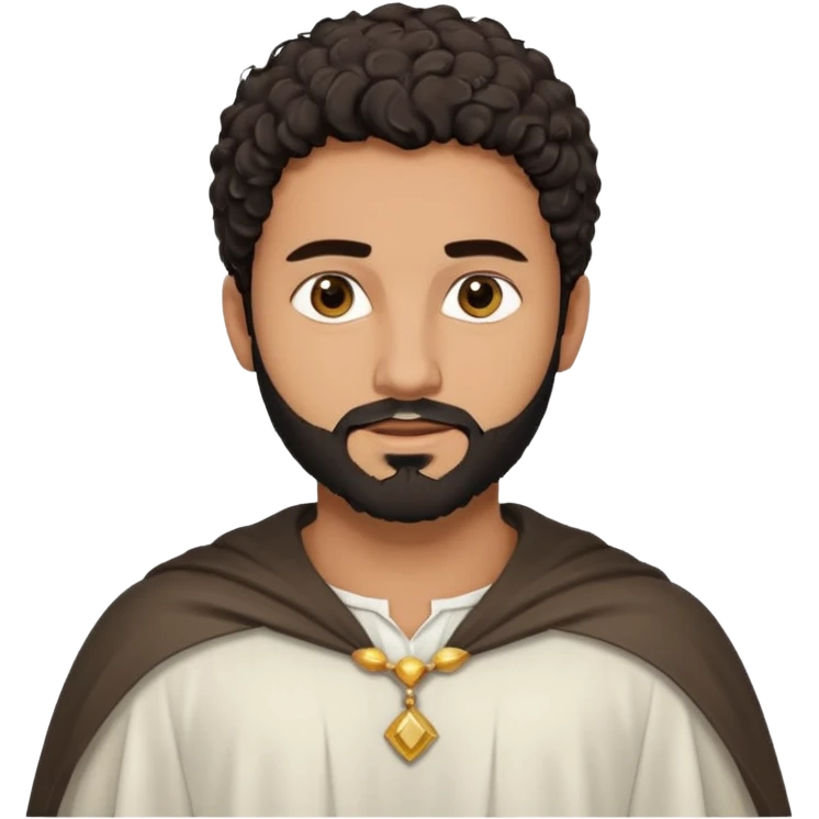 
-Apariencia: Joven de unos 25-30 años, atractivo,.
-Rostro: Ojos oscuros, piel ligeramente morena, rasgos árabes finos.
-Cabello: Negro, algo rizado o suelto, con barba fina.
Cuerpo entero Cuando es “Don Carlos”, viste como cristiano (camisa blanca, capa corta, colores sobrios). emoji