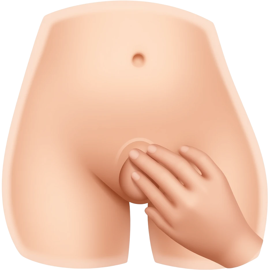 Female body part performing self pleasure emoji