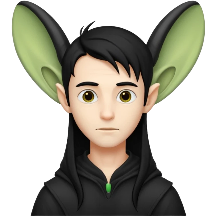 24 year old boy with long alien ears emoji