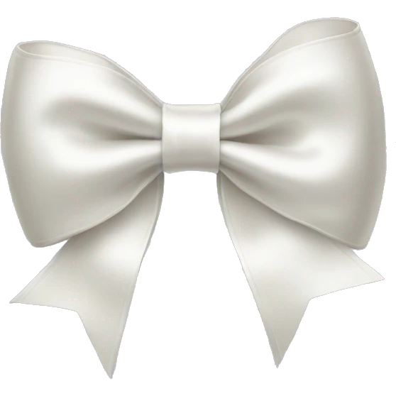white satin bow emoji