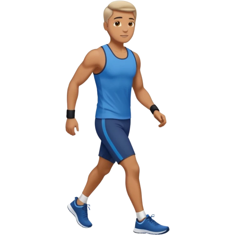 guywalking workout clothes  emoji