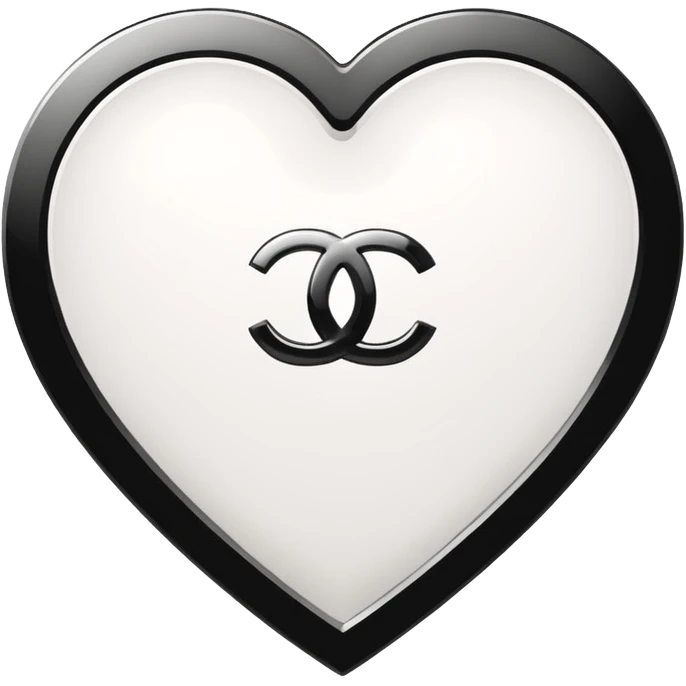 Chanel sport logo white heart emoji