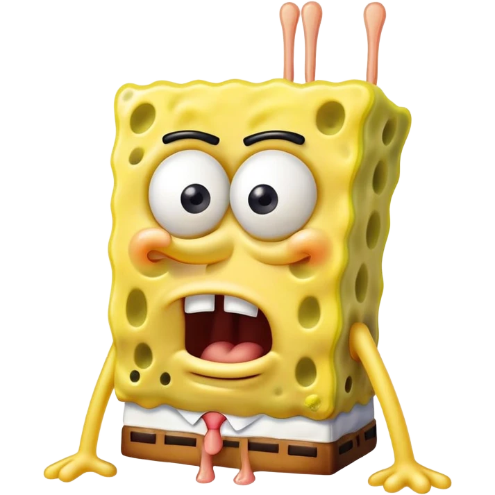 freaky Spongebob down symptoms emoji