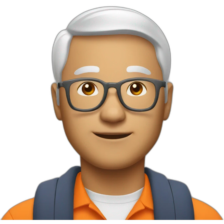 uncle roger malaysian wearing orange polo emoji