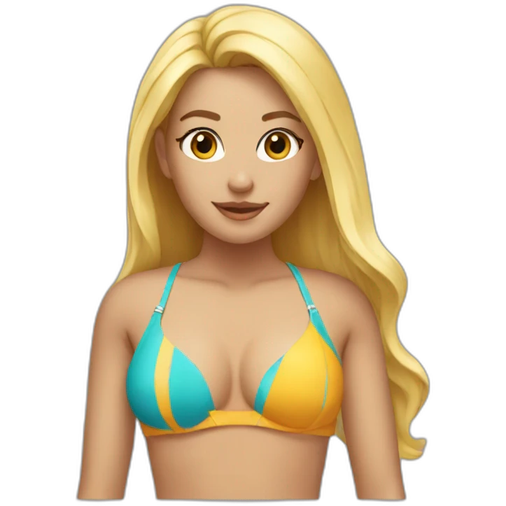 Blonde girl wearing bikini emoji