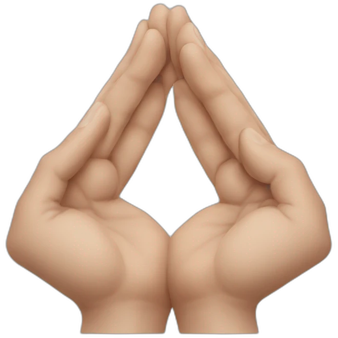 triangle formed with hands emoji