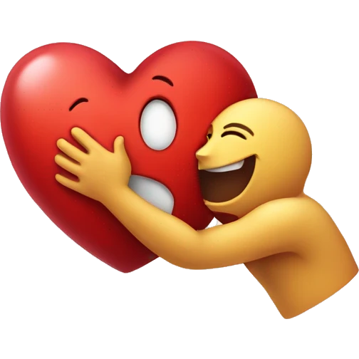 heart hugging heart emoji