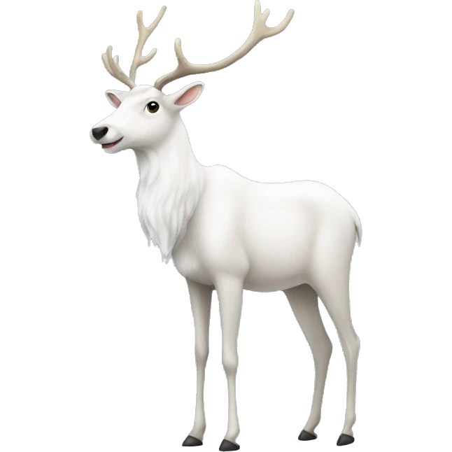 white-reindeer emoji