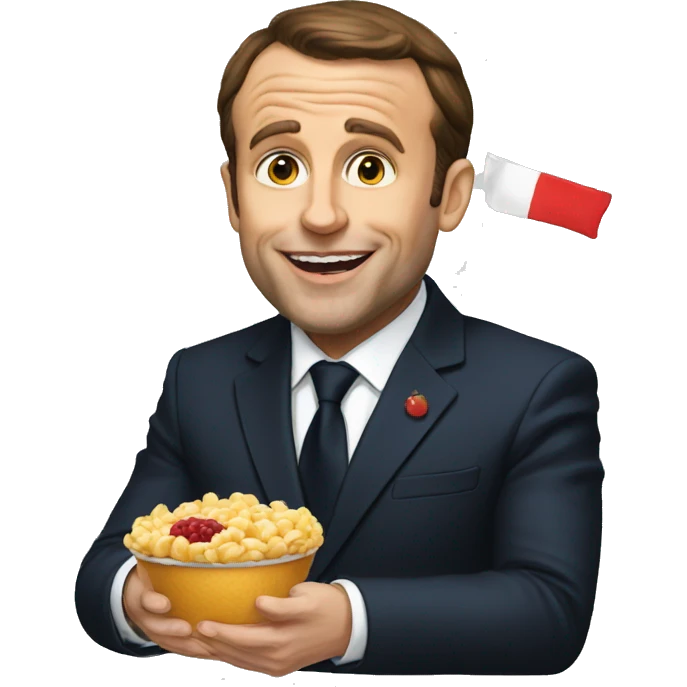 macron eat emoji