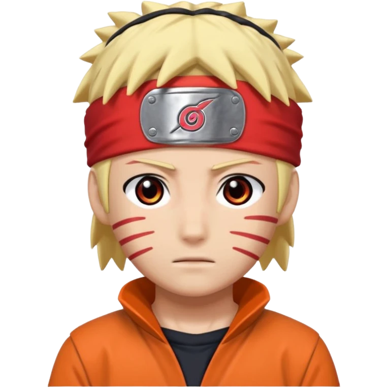 Naruto com cabelo vermelho emoji