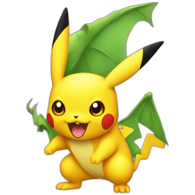 Dracaufeu avec un pikachu sur l’épaule emoji