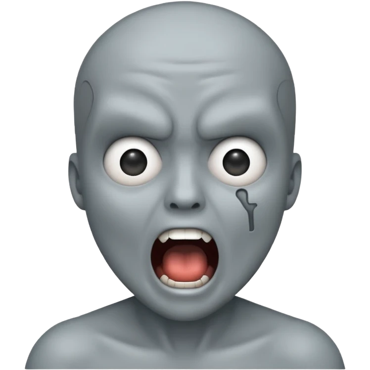 A papet scriming as AI emoji