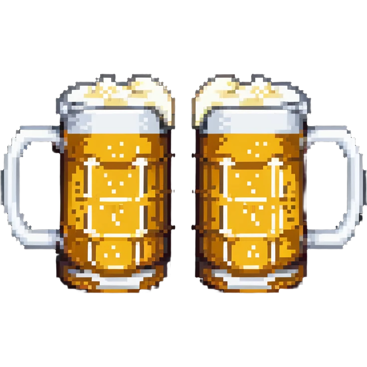 two beer mugs clinking together emoji