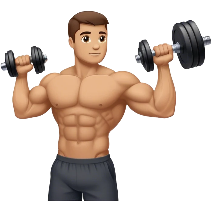 bicep side view holding a dumbbell emoji