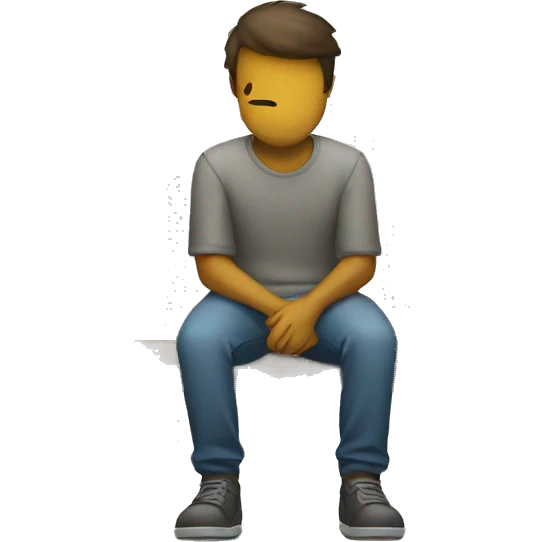 someone sitting against the wall from side emoji