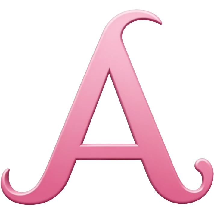 Pink, romantic, random letter of the alphabet emoji