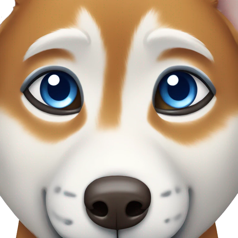 ginger husky with blue eyes emoji