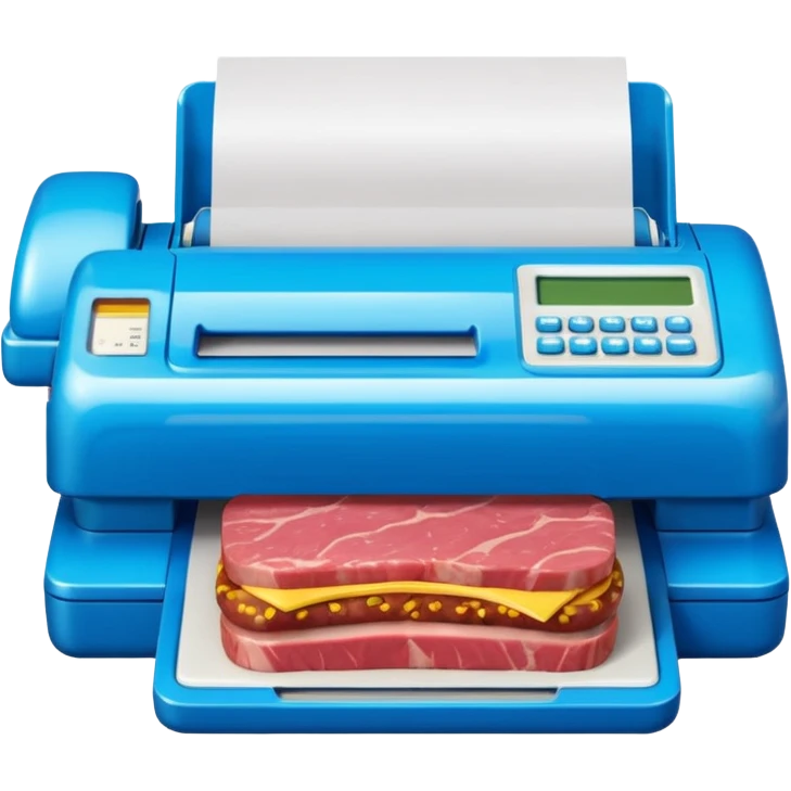 jeff koons style spam meat fax machine emoji