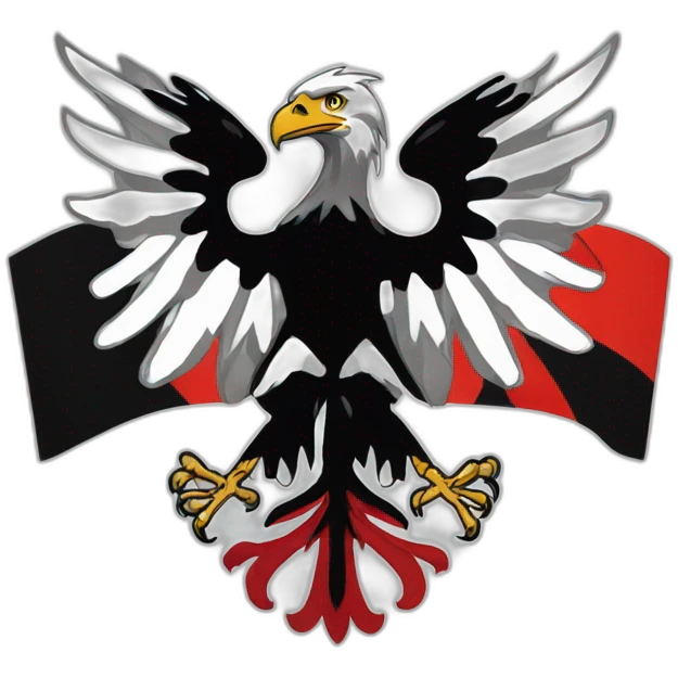 flag of prussia with an eagle in the middle emoji