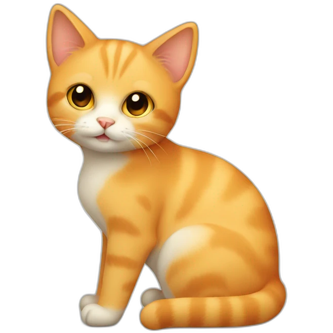small light orange loving cat emoji