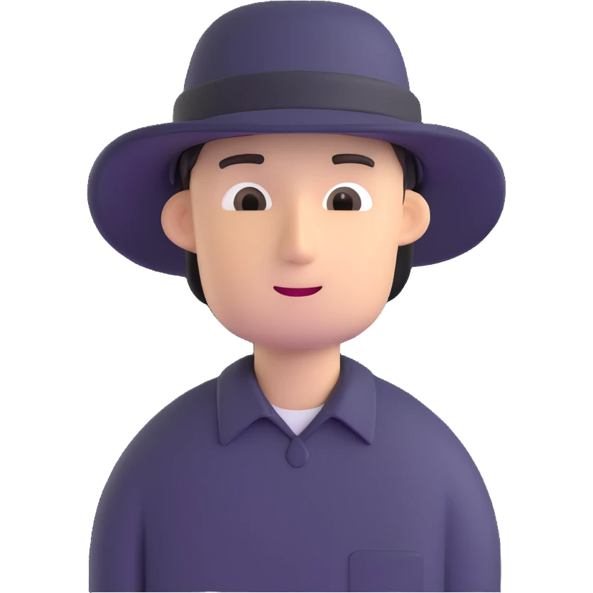 man wearing a hat emoji