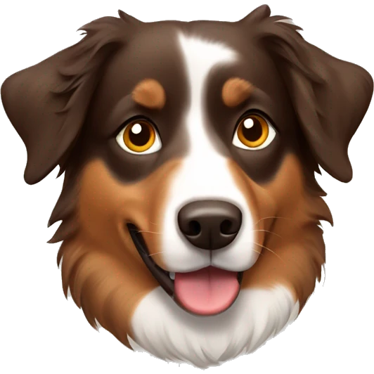 Brown Australian shepherd emoji