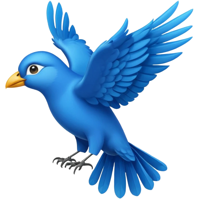 flying blue bird emoji