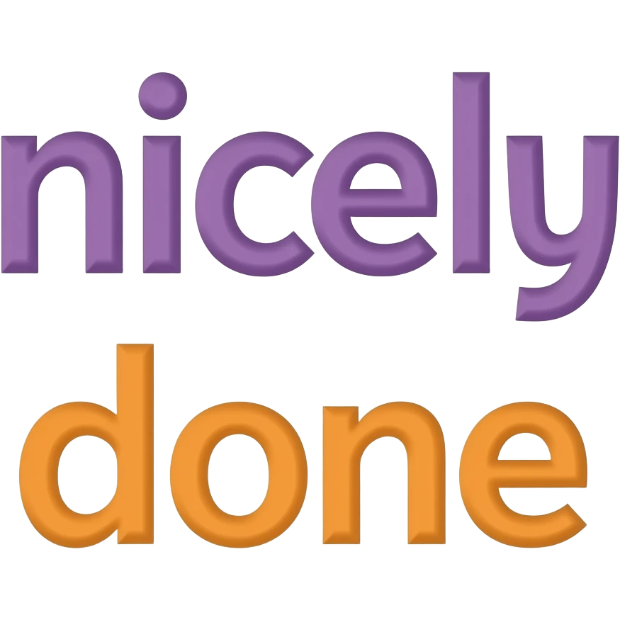 Emoji of nicely done  in purlpe and orange, clipart emoji